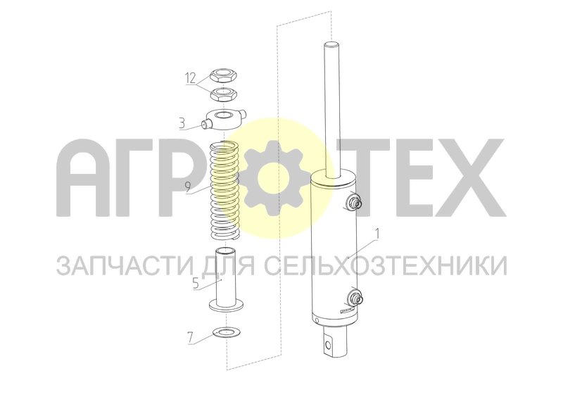 Чертеж Гидроцилиндр (154.29.03.910)